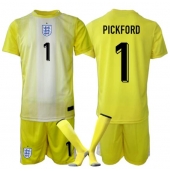 England Jordan Pickford #1 Målmand Udebanetrøje Børn VM 2026 Kort ærmer (+ bukser)