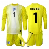 England Jordan Pickford #1 Målmand Udebanetrøje Børn VM 2026 Lange ærmer (+ bukser)