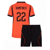 Holland Denzel Dumfries #22 Hjemmebanetrøje Børn VM 2026 Kort ærmer (+ bukser)