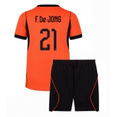Holland Frenkie de Jong #21 Hjemmebanetrøje Børn VM 2026 Kort ærmer (+ bukser)