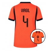 Holland Virgil van Dijk #4 Hjemmebanetrøje Dame VM 2026 Kort ærmer