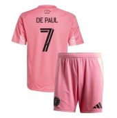 Inter Miami Rodrigo De Paul #7 Hjemmebanetrøje Børn 2025-26 Kort ærmer (+ bukser)