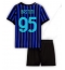 Inter Milan Alessandro Bastoni #95 Hjemmebanetrøje Børn 2025-26 Kort ærmer (+ bukser)