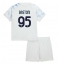 Inter Milan Alessandro Bastoni #95 Udebanetrøje Børn 2025-26 Kort ærmer (+ bukser)
