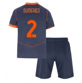 Inter Milan Denzel Dumfries #2 Tredje trøje Børn 2025-26 Kort ærmer (+ bukser)