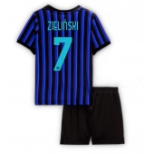 Inter Milan Piotr Zielinski #7 Hjemmebanetrøje Børn 2025-26 Kort ærmer (+ bukser)
