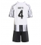 Juventus Federico Gatti #4 Hjemmebanetrøje Børn 2025-26 Kort ærmer (+ bukser)