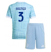 Juventus Gleison Bremer #3 Udebanetrøje Børn 2025-26 Kort ærmer (+ bukser)