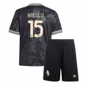 Juventus Pierre Kalulu #15 Tredje trøje Børn 2025-26 Kort ærmer (+ bukser)
