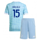 Juventus Pierre Kalulu #15 Udebanetrøje Børn 2025-26 Kort ærmer (+ bukser)