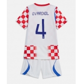 Kroatien Josko Gvardiol #4 Hjemmebanetrøje Børn VM 2026 Kort ærmer (+ bukser)