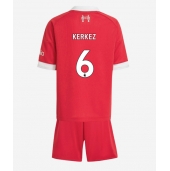 Liverpool Milos Kerkez #6 Hjemmebanetrøje Børn 2025-26 Kort ærmer (+ bukser)