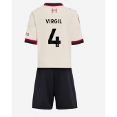 Liverpool Virgil van Dijk #4 Udebanetrøje Børn 2025-26 Kort ærmer (+ bukser)