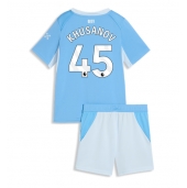 Manchester City Abdukodir Khusanov #45 Hjemmebanetrøje Børn 2026-27 Kort ærmer (+ bukser)