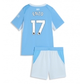 Manchester City Enzo Fernandez #17 Hjemmebanetrøje Børn 2026-27 Kort ærmer (+ bukser)