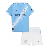 Manchester City Hjemmebanetrøje Børn 2025-26 Kort ærmer (+ bukser)