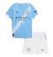 Manchester City Hjemmebanetrøje Børn 2025-26 Kort ærmer (+ bukser)