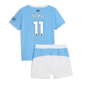 Manchester City Jeremy Doku #11 Hjemmebanetrøje Børn 2025-26 Kort ærmer (+ bukser)