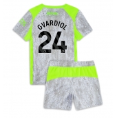 Manchester City Josko Gvardiol #24 Tredje trøje Børn 2025-26 Kort ærmer (+ bukser)