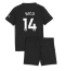 Manchester City Nico Gonzalez #14 Udebanetrøje Børn 2025-26 Kort ærmer (+ bukser)