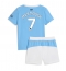 Manchester City Omar Marmoush #7 Hjemmebanetrøje Børn 2025-26 Kort ærmer (+ bukser)
