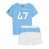 Manchester City Phil Foden #47 Hjemmebanetrøje Børn 2025-26 Kort ærmer (+ bukser)