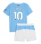 Manchester City Rayan Cherki #10 Hjemmebanetrøje Børn 2025-26 Kort ærmer (+ bukser)