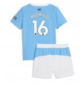 Manchester City Rodri Hernandez #16 Hjemmebanetrøje Børn 2025-26 Kort ærmer (+ bukser)