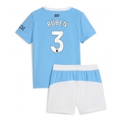 Manchester City Ruben Dias #3 Hjemmebanetrøje Børn 2025-26 Kort ærmer (+ bukser)