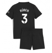 Manchester City Ruben Dias #3 Udebanetrøje Børn 2025-26 Kort ærmer (+ bukser)