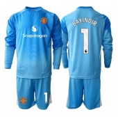 Manchester United Altay Bayindir #1 Målmand Hjemmebanetrøje Børn 2025-26 Lange ærmer (+ bukser)