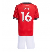Manchester United Amad Diallo #16 Hjemmebanetrøje Børn 2025-26 Kort ærmer (+ bukser)