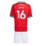 Manchester United Amad Diallo #16 Hjemmebanetrøje Børn 2025-26 Kort ærmer (+ bukser)