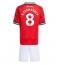 Manchester United Bruno Fernandes #8 Hjemmebanetrøje Børn 2025-26 Kort ærmer (+ bukser)