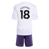 Manchester United Casemiro #18 Udebanetrøje Børn 2025-26 Kort ærmer (+ bukser)