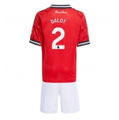 Manchester United Diogo Dalot #2 Hjemmebanetrøje Børn 2025-26 Kort ærmer (+ bukser)