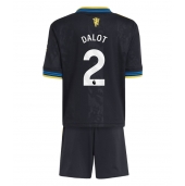 Manchester United Diogo Dalot #2 Tredje trøje Børn 2025-26 Kort ærmer (+ bukser)