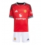 Manchester United Hjemmebanetrøje Børn 2025-26 Kort ærmer (+ bukser)