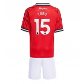 Manchester United Leny Yoro #15 Hjemmebanetrøje Børn 2025-26 Kort ærmer (+ bukser)