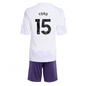 Manchester United Leny Yoro #15 Udebanetrøje Børn 2025-26 Kort ærmer (+ bukser)