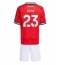 Manchester United Luke Shaw #23 Hjemmebanetrøje Børn 2025-26 Kort ærmer (+ bukser)