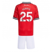 Manchester United Manuel Ugarte #25 Hjemmebanetrøje Børn 2025-26 Kort ærmer (+ bukser)
