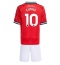 Manchester United Matheus Cunha #10 Hjemmebanetrøje Børn 2025-26 Kort ærmer (+ bukser)