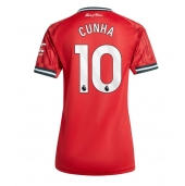 Manchester United Matheus Cunha #10 Hjemmebanetrøje Dame 2025-26 Kort ærmer