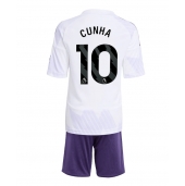 Manchester United Matheus Cunha #10 Udebanetrøje Børn 2025-26 Kort ærmer (+ bukser)