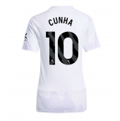 Manchester United Matheus Cunha #10 Udebanetrøje Dame 2025-26 Kort ærmer