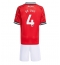 Manchester United Matthijs de Ligt #4 Hjemmebanetrøje Børn 2025-26 Kort ærmer (+ bukser)