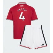 Manchester United Matthijs de Ligt #4 Hjemmebanetrøje Børn 2026-27 Kort ærmer (+ bukser)