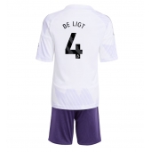 Manchester United Matthijs de Ligt #4 Udebanetrøje Børn 2025-26 Kort ærmer (+ bukser)