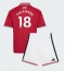 Manchester United Youri Tielemans #18 Hjemmebanetrøje Børn 2026-27 Kort ærmer (+ bukser)